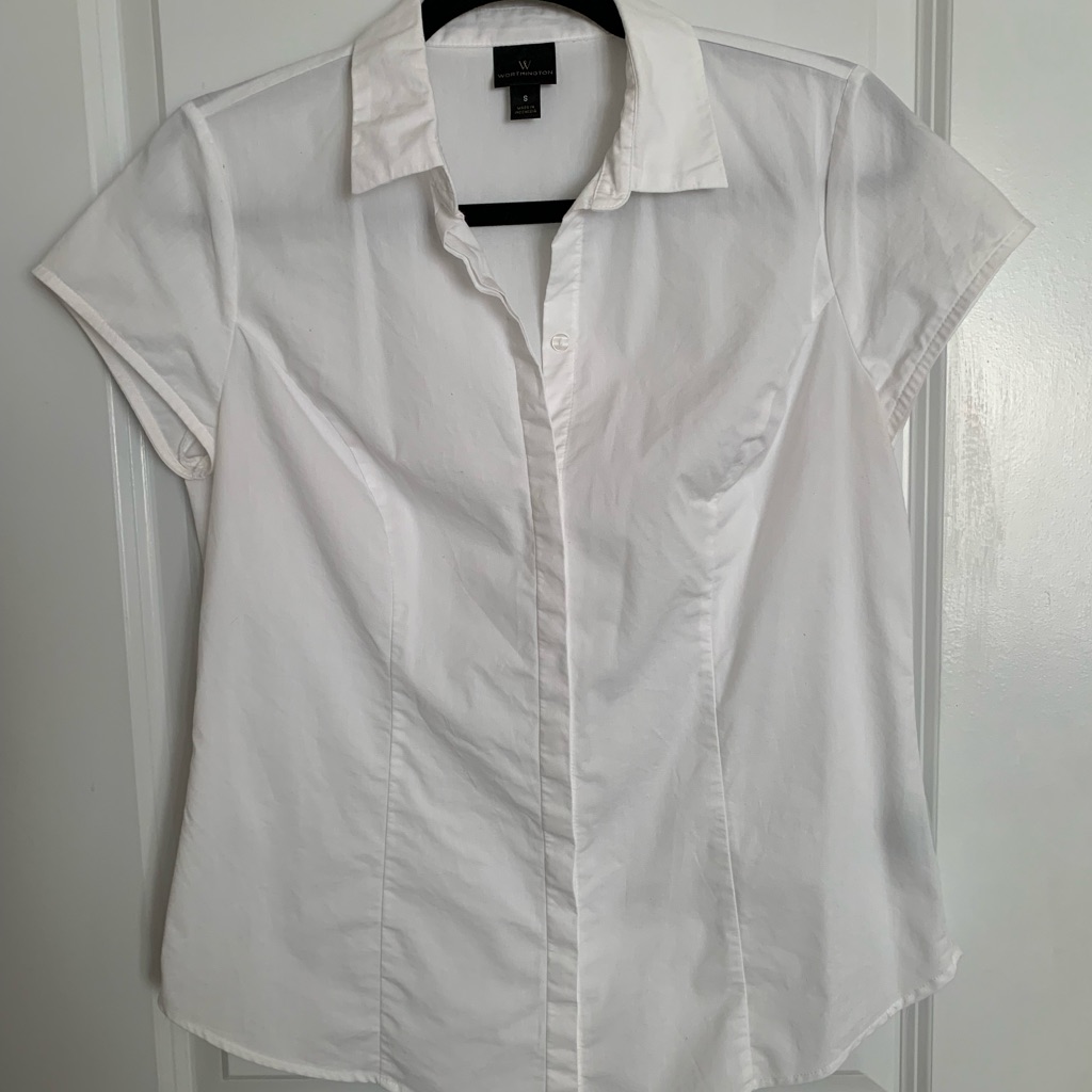 Crisp White Collared Button Down
